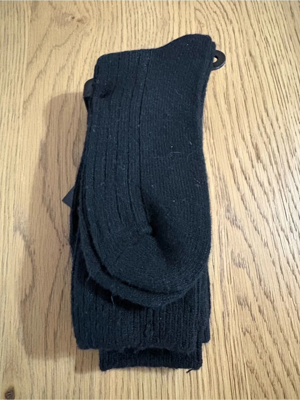 French Connection Black Ribbed Cashmere-Blend Socks - 2 Pack
